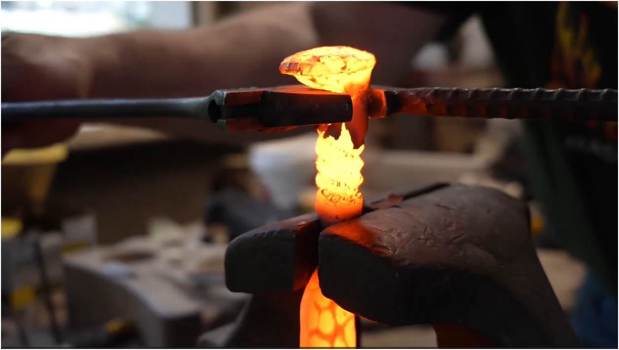 Forging a Railroad Spike